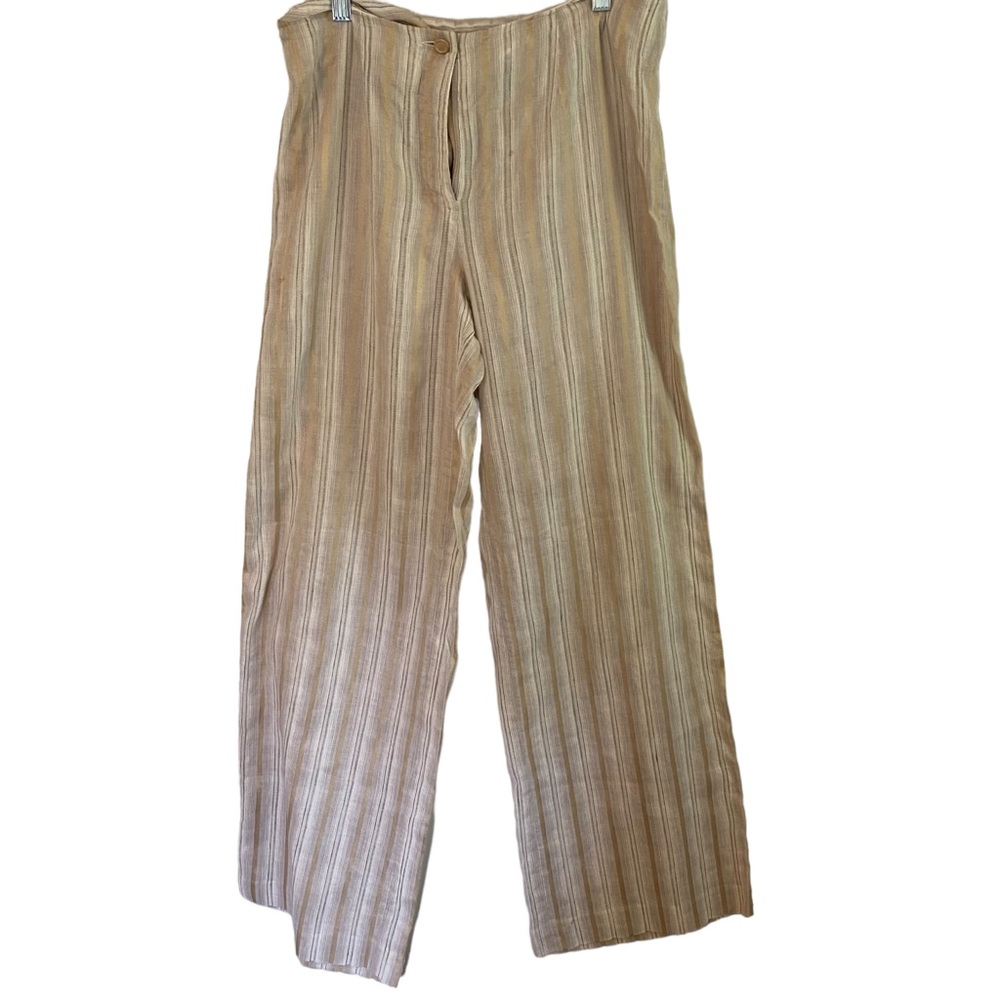 di vita Di Luxe Womens Trousers (8) Cream Metallic Gold Threading